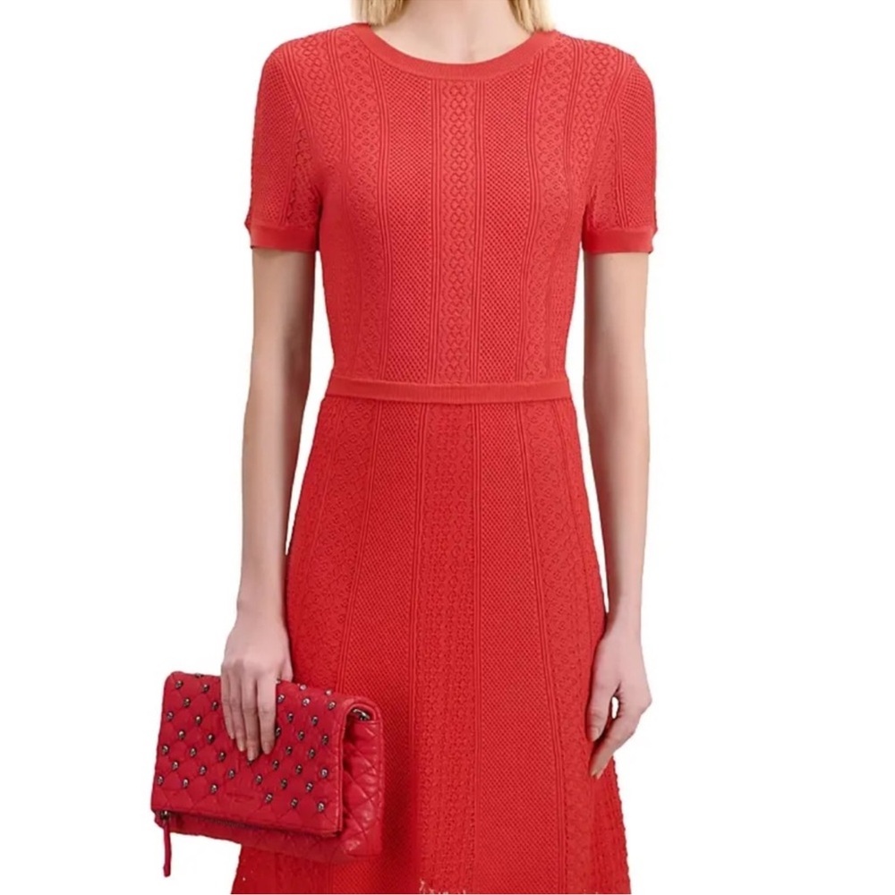 The Kooples Vibrant Burnt Red/Orange Dress